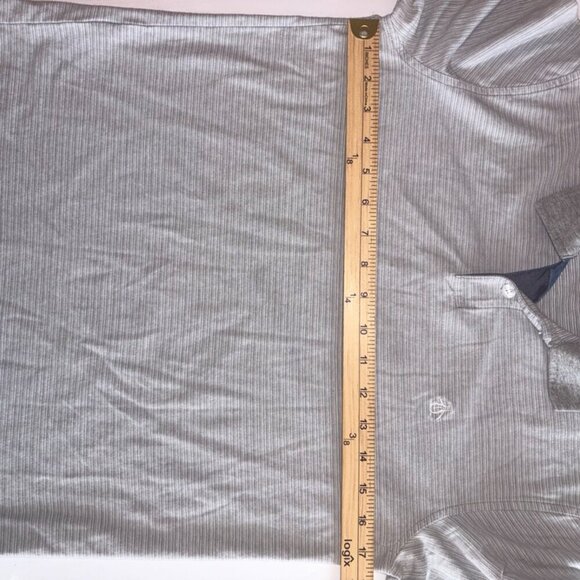 Original Penguin Heritage Slim Fit Short Sleeve Polo Gray White Stripe S - Picture 5 of 9